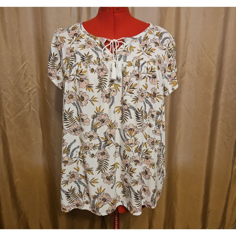 dip 1X Floral Print Women's Top